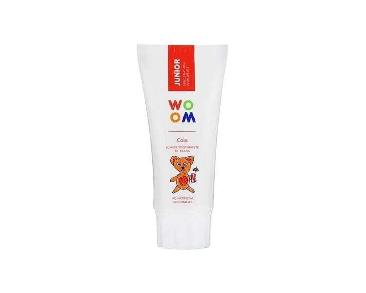 WOOM Junior Cola Toothpaste 50ml Helps Prevent Cavities and Strengthens Tooth Enamel