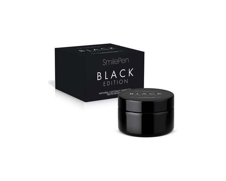 Smilepen Black Edition Powder 20g with Activated Charcoal Granules - Fast Solution for Slightly Discolored Teeth