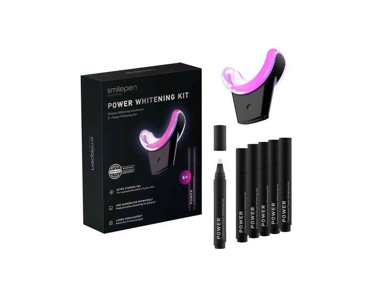 Smilepen Power Whitening Kit Maximum Bleaching Results Clinically Tested Home Teeth Whitening Up to 70% Whiter Teeth