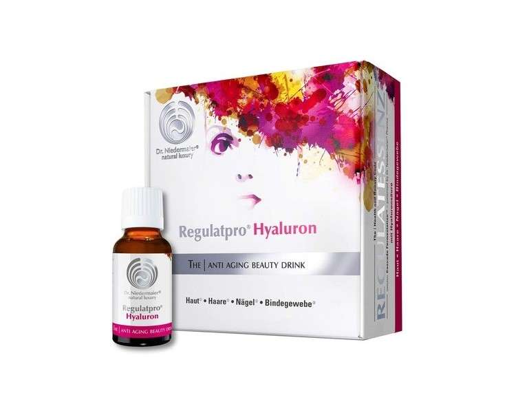 Dr. Niedermaier Regulatpro Hyaluron Beauty Drink with Hyaluronic Acid, Vitamin C, Vitamin D, Biotin, Zinc and Copper 20x20ml - Pack of 20