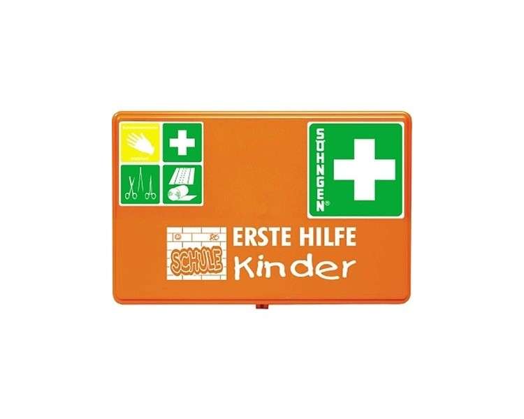 Söhngen School First Aid Kit with Small Size Aluderm-Aluplast Children's Dressings - Filled First Aid Box for Children 6 Years and Up