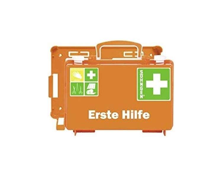 Söhngen QUICK-CD First Aid Kit with Standard DIN 13157 Contents and Wall Mount - Plombable Case - Orange