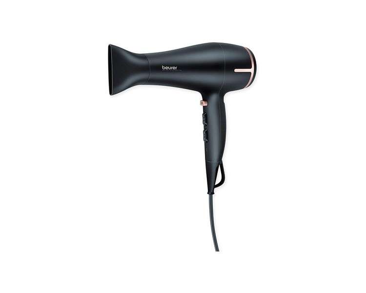 Beurer 591.32 HC 60 Ion Hair Dryer with Touch Sensor 2000 Watt with Styling Nozzle and Volume Diffuser