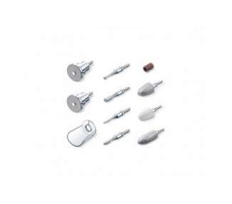 Beurer MP 62 Replacement Set for MP 62 Manicure Device 9 Sapphire and Felt Attachments 30 Disposable Sandpaper Attachments with Nail Dust Protection Cap