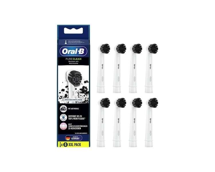 Oral-B Pure Clean Electric Toothbrush Heads with Activated Carbon Bristles 8 Pack