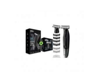 Braun Series X Beard Trimmer XT5200 with XT10 Replacement Blade Body Groomer Electric Razor Men's Hair Cutting Machine 6 Attachments Hair Body Intimate Area Travel Bag Father's Day Gift Body Grooming Set