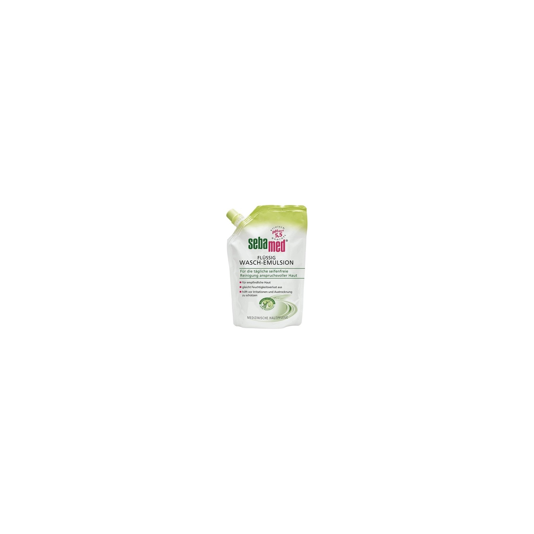 Sebamed Olive Liquid Wash Emulsion Refill Bag 400ml - Extra Mild Soap-Free Cleansing Formula for Sensitive Skin