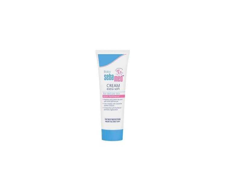 Sebamed Extra Soft Baby Cream 6.8Fl Oz (200ml) for Delicate Skin with pH Value of 5.5 - Clinically Proven, Free from Nitro-Mochus Compounds, Formaldehyde, Nitrosamines, Dioxan