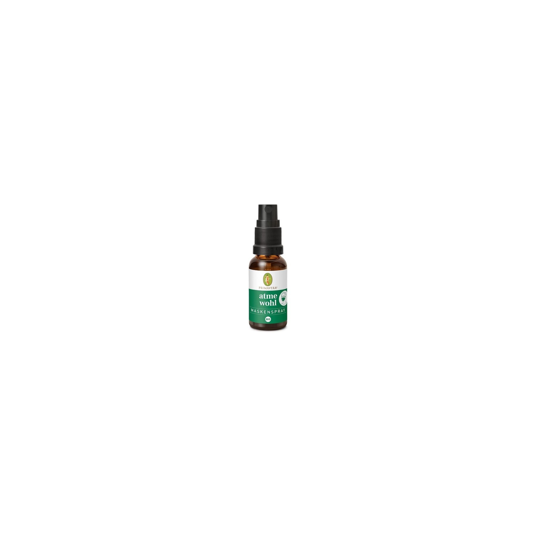 PRIMAVERA Organic Mask Spray 20ml Spearmint Orange Lavender Witch Hazel and Citrus Scent Aromatherapy On The Go Essential Oils Vegan