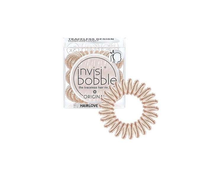 invisibobble Original Hair Ties Bronze Spiral Transparent for Women