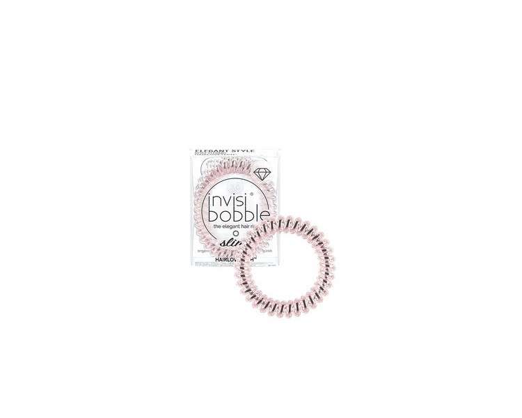 Invisibobble Slim Hair Ties Pink 3 Thin Hair Ties for Girls & Women Elegant Look & Strong Hold Designed in the Heart of Munich