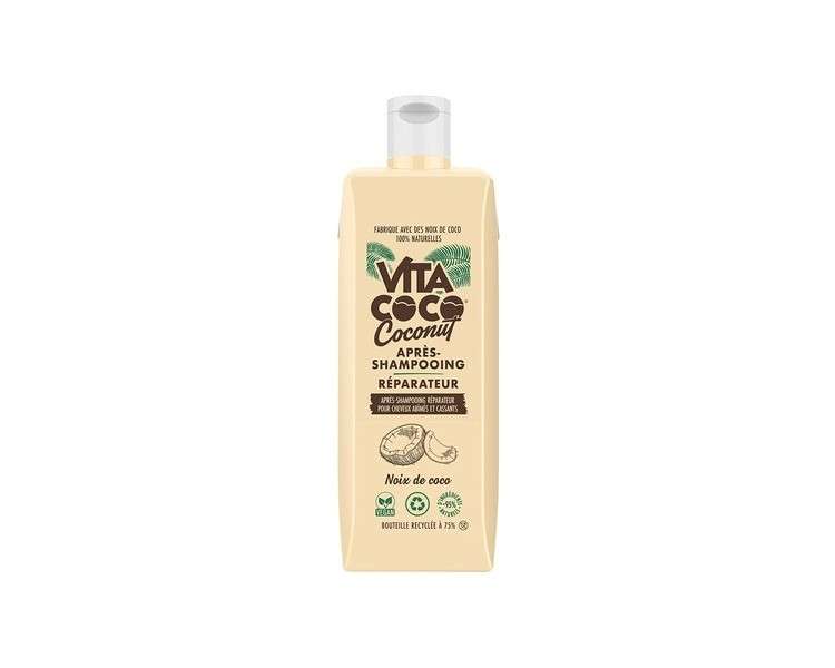 Vita Coco Coconut Conditioner Repair 400ml for Damaged Hair - Coconut Rinse Repairs Hair - No Silicones or Dyes