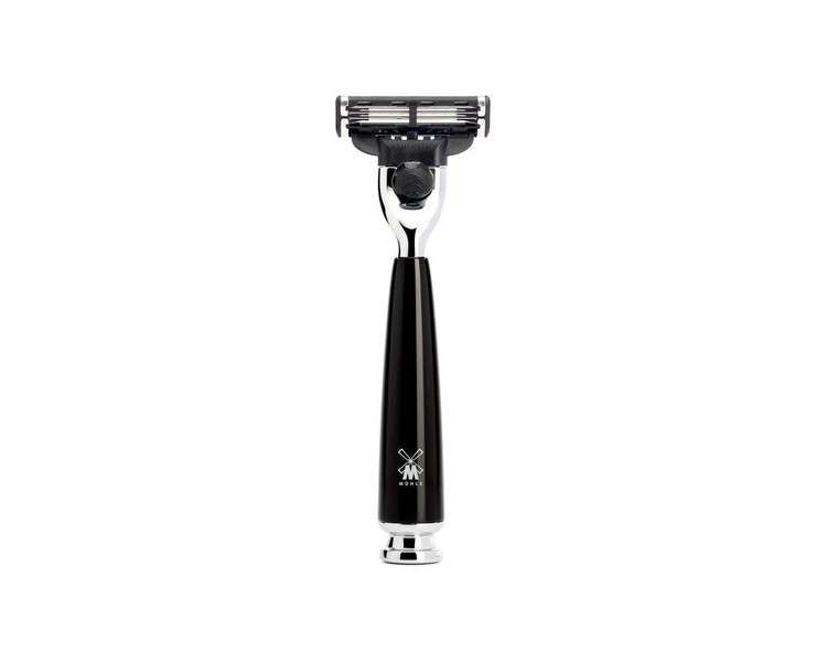 MÜHLE RYTMO Series Wet Razor Compatible with Gillette Mach3 Black Resin