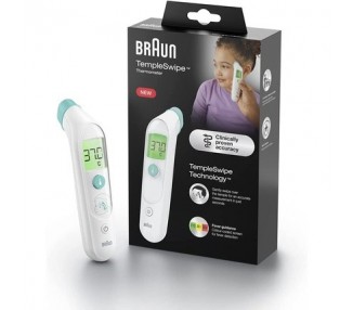 Braun TempleSwipe Forehead Thermometer with Color Coded Temperature Display BST200