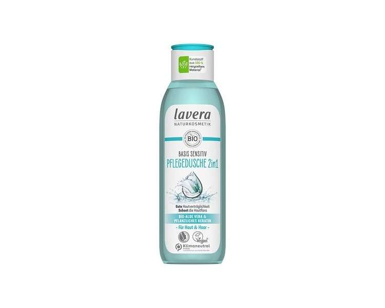 lavera Basis Sensitive 2in1 Shower Gel with Organic Aloe Vera and Plant Keratin 250ml