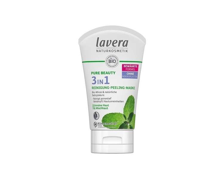 Lavera Pure Beauty 3-in-1 Cleansing Exfoliating Mask 125ml