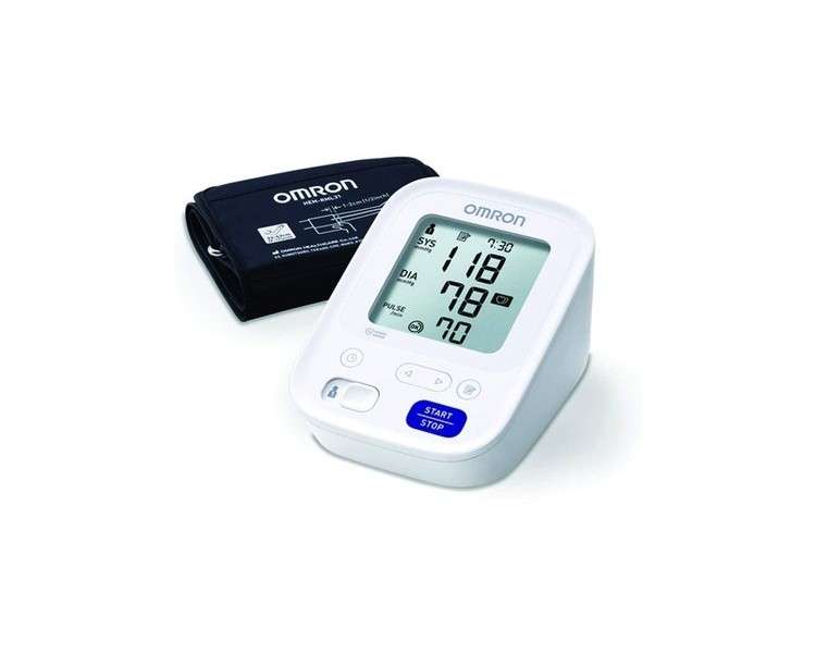 OMRON M3 HEM-7154-E Upper Arm Blood Pressure Monitor with Easy Cuff 22-42cm and IntelliSense Technology - 7 Piece Set