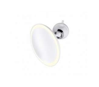 Medisana CM 850 Round Cosmetic Mirror with Strong Suction Cup and LED Lighting 19cm Diameter 5x Magnification