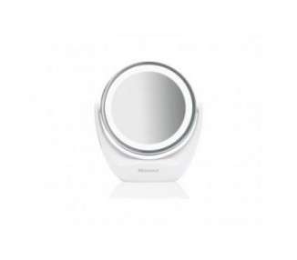 Medisana CM 835 Round Cosmetic Mirror with LED Lighting and 5x Magnification 360° Swivel Function