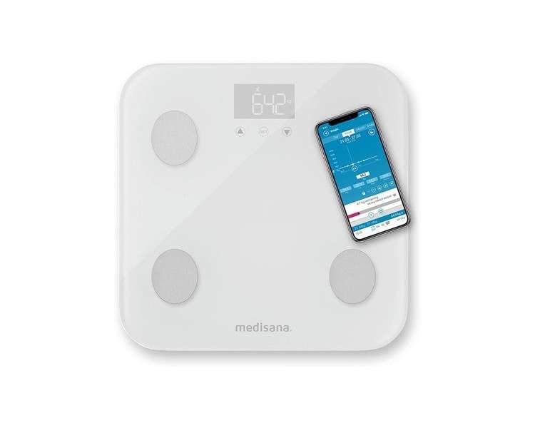 Medisana BS 600 Body Analysis Scale up to 180kg with Wi-Fi or Bluetooth - Measures Body Fat, Body Water, Muscle Mass and Bone Weight with VitaDock+ App