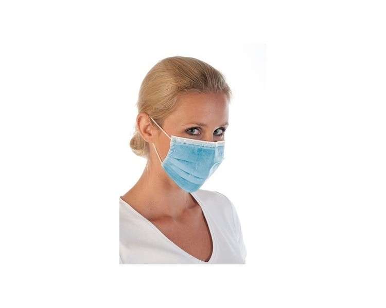 HYGOSTAR Blue Face Mask with Elastic Band 3-Layer 50 Pieces