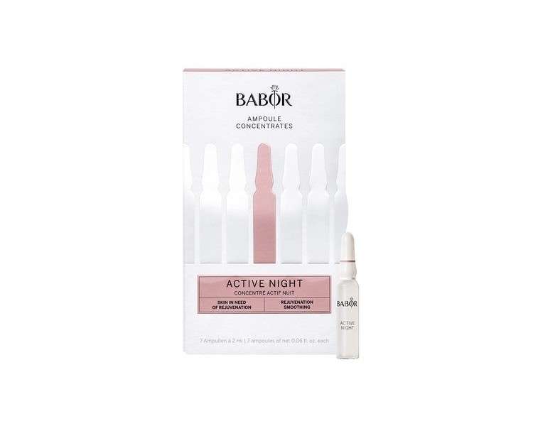 BABOR Active Night Face Serum Ampoules for Improved Skin Regeneration 7 x 2ml - Market Launch 2022