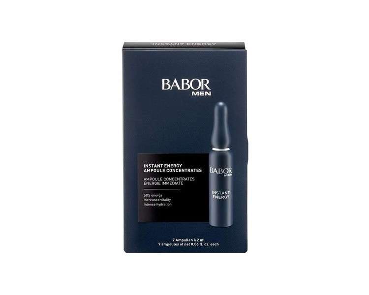 BABOR MEN Instant Energy Face Serum Ampoules with Vitamin C and Caffeine