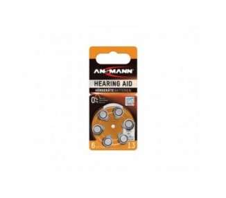 ANSMANN Hearing Aid Batteries Type 13 P13 ZL2 PR48 with 1.4V