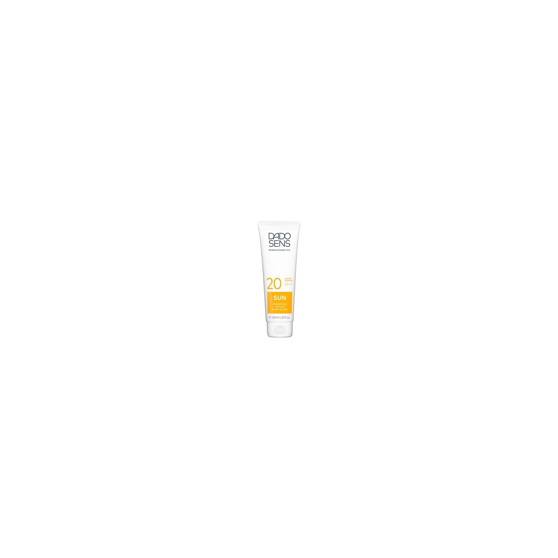 Dado Sens Sun Sun Fluid SPF 20 125ml Dermatologically Developed Skin Protection for Sensitive and Allergy-Prone Skin