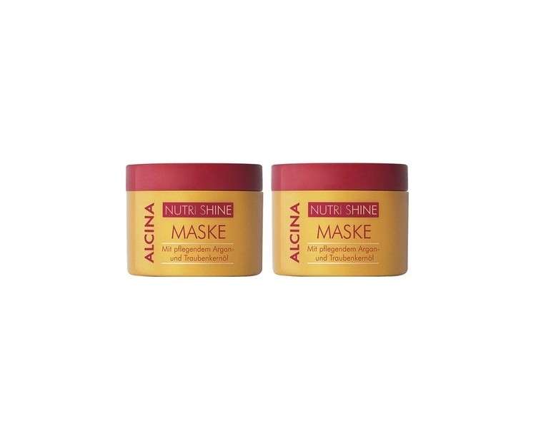 Alcina Nutri Shine Mask with Nourishing Argan and Grape Seed Oil 200ml - Pack of 2 (400ml)