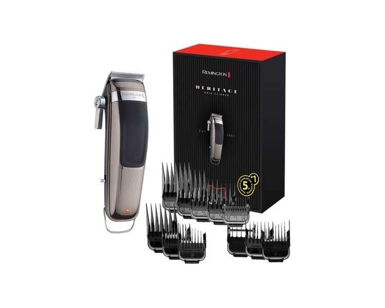 Remington Pro Retro Hair Clipper with High-Quality Stainless Steel Blades and 11 Attachment Combs - Lithium Battery and Storage Bag Included