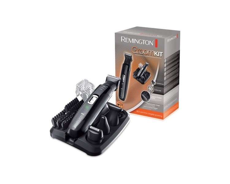 Remington GroomKit PG6130 Face and Body Hair Styling Set with 4 Detachable Heads Black/Grey