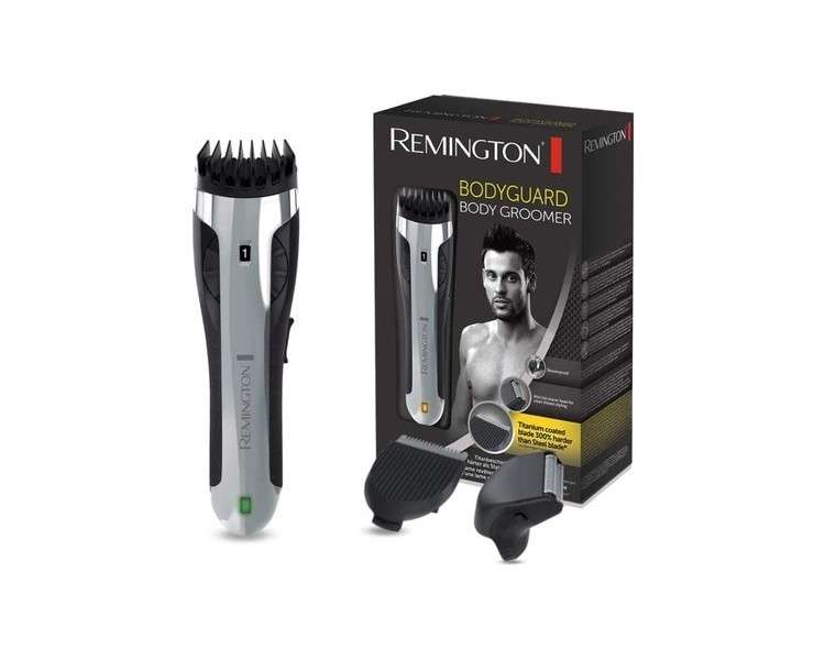 Remington Body Hair Trimmer Bodyguard BHT2000A with Foil Shaver Attachment for Wet and Dry Use Black/Grey