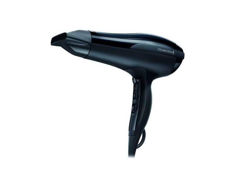 Remington Pro-Air Ion Hair Dryer 2200W with Ceramic Ion Ring Styling Nozzle 3 Heat & 2 Separate Blower Settings Cool Shot