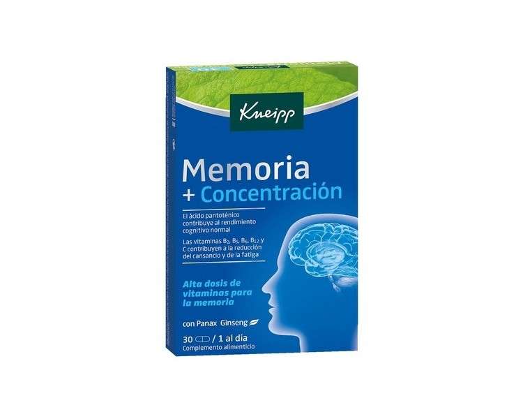Kneipp Memory and Concentration 30 Capsules