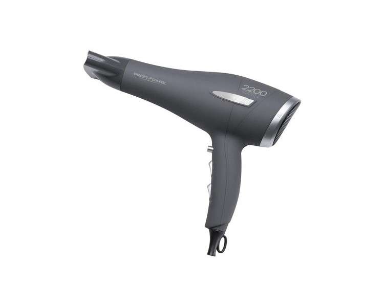 ProfiCare PC-HT 3045 Professional Hair Dryer 2200W 3 Temperature/Power Settings Anthracite/Silver 185x250x90mm