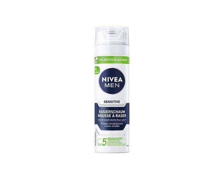 NIVEA MEN Sensitive Shaving Foam 200ml with Chamomile and Vitamin E
