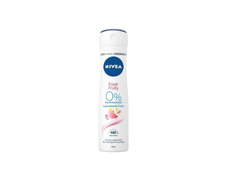 NIVEA Fresh Fruity Deo Spray 150ml - Aluminum Free with Fruity Scent and Cooling Formula