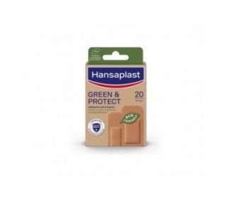 Hansaplast Green & Protect Biodegradable Dressings Eco-Friendly Wound Protection 20 Pack