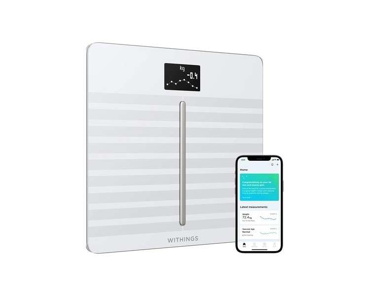 Withings Body Cardio Wi-Fi Smart Scale with Body Composition and Heart Rate White