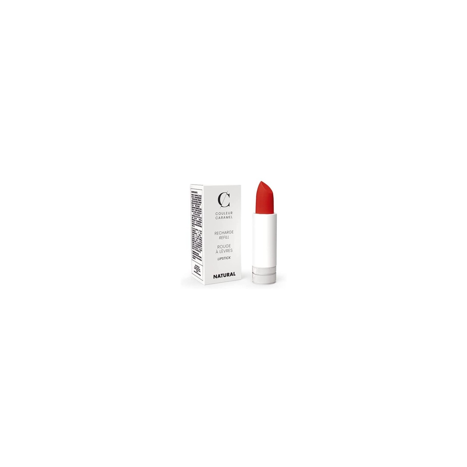 Couleur Caramel Organic & Vegan Matte Lipstick Refill 125 Fire Red