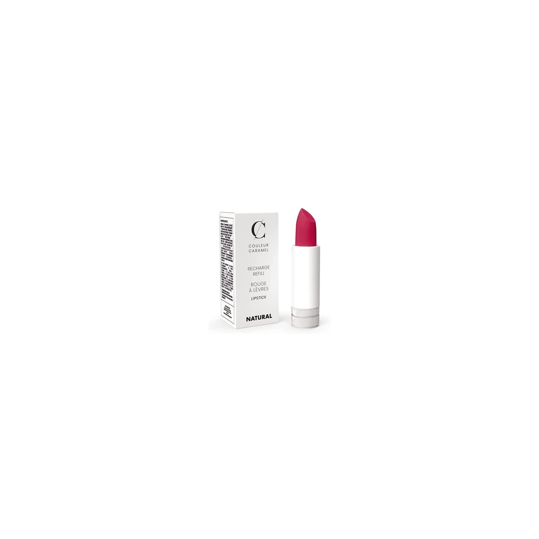 Couleur Caramel Organic & Vegan Matte Lipstick Refill 123 Bright Pink