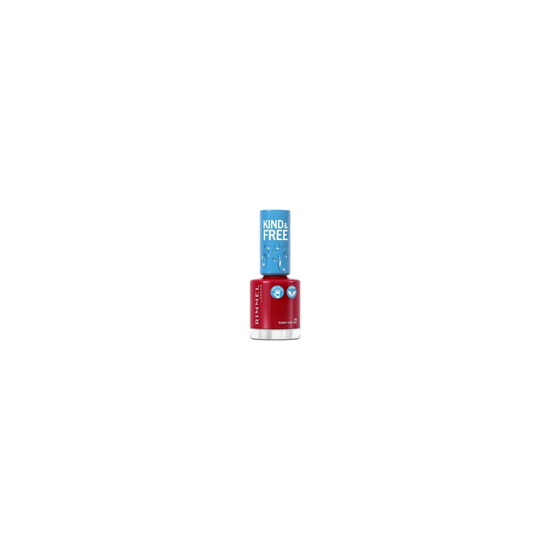 Rimmel Kind & Free Nail Polish Tone 156 Poppy Pop Red 8ml