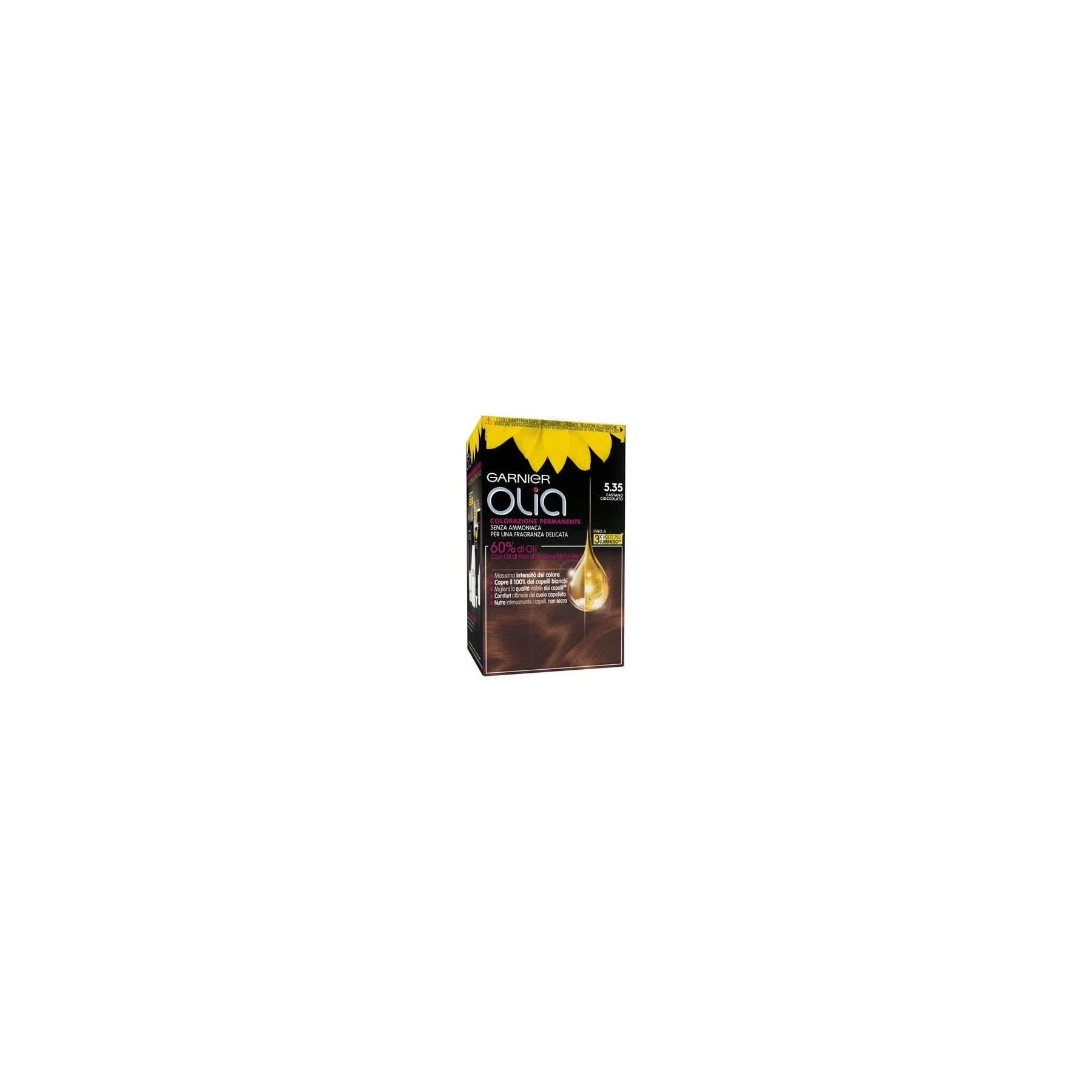 Garnier Olia Permanent Hair Color and Dye 5.35 Brown Chocolate 200g