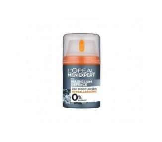L'Oreal Men Expert Sensitive Skin Moisturiser with Magnesium and Hyaluronic Acid 50ml