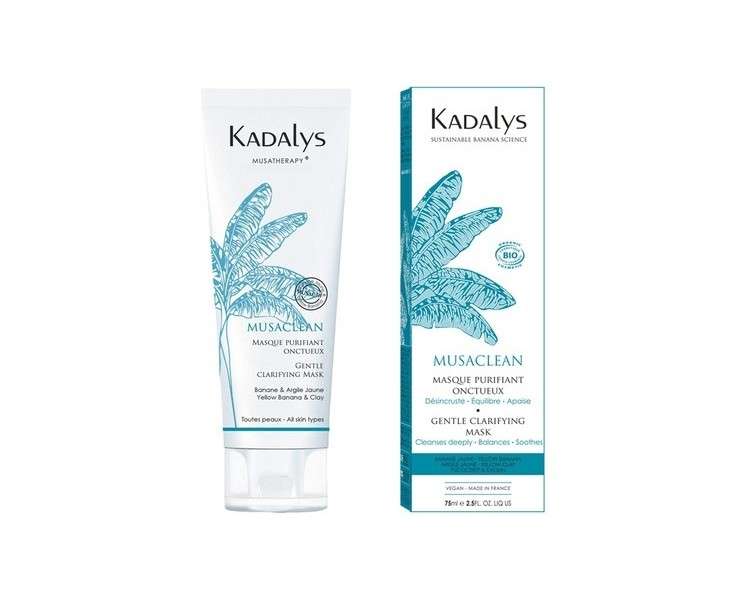 Kadalys Organic Purifying Mask 100% Natural Origin 75mL - French Made