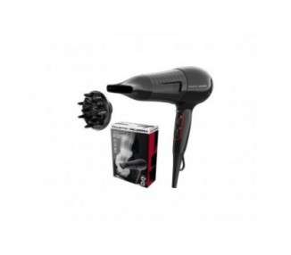 Rowenta x Karl Lagerfeld CV591L Powerline Hair Dryer 2100W with Ion Booster and Thermo Control - Black/Red