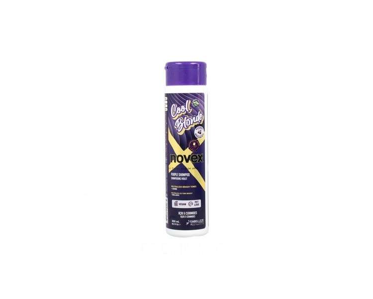 Novex Cool Blonde Purple Shampoo 300ml - Neutralizes and Tones with Acai Extract and Ceramides