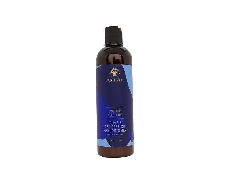 As I Am Dry & Itchy Scalp Care Conditioner 12oz Enriched with Zinc Pyrithione, Olive Oil, and Tea Tree Oil - Fights Dandruff and Seborrheic Dermatitis