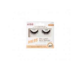 KISS My Lash But Better Collection So Real Natural Volume Fake Lashes with Flexi-Wisp Band and Adhesive - 1 Pair